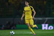 LISBON, PORTUGAL - OCTOBER 18: Marc Bartra of Borussia Dortmund in action during the UEFA Champions League match between SC Sporting and Borussia Dortmund at Estadio Jose Alvalade on October 18, 2016 in Lisbon, Lisboa. (Photo by Octavio Passos/Getty Images)